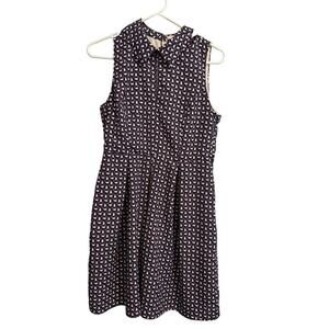 Monteau Sleevelss Bunny Rabbit Pattern Dress High Neck Collared L